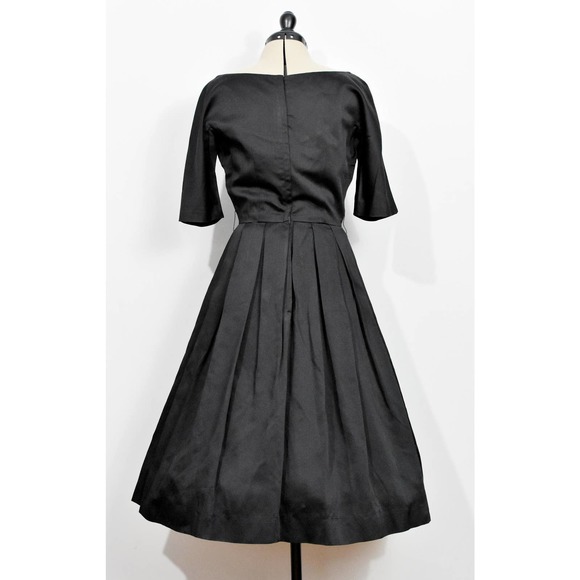 Polly Bergen's Fashion by Jack Squire Black 50s Cocktail Dress - Picture 4 of 6